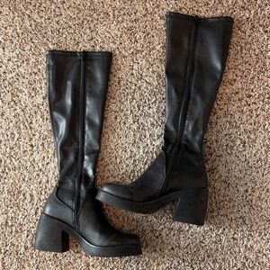 Steve Madden Black Heeled Boots